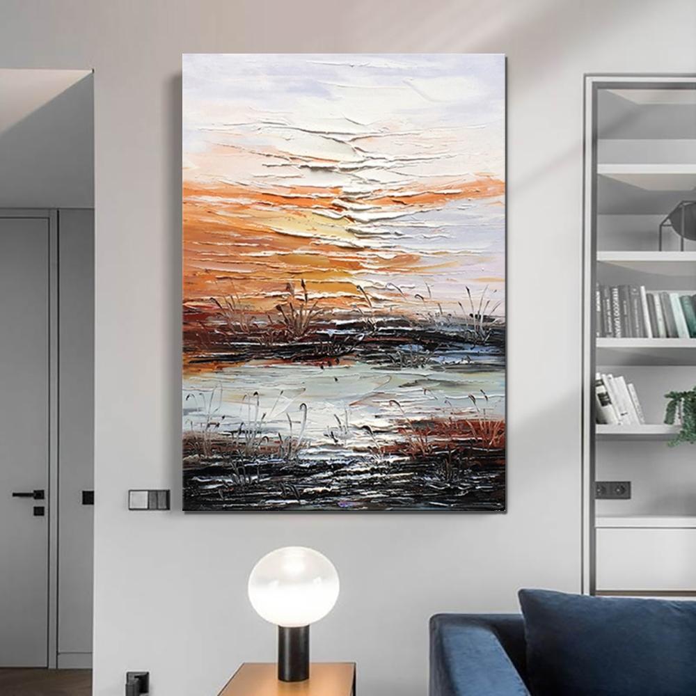 Abstract Canvas Painting, Modern Paintings for Living Room, Hand Painted Wall Art, Huge Painting for Sale