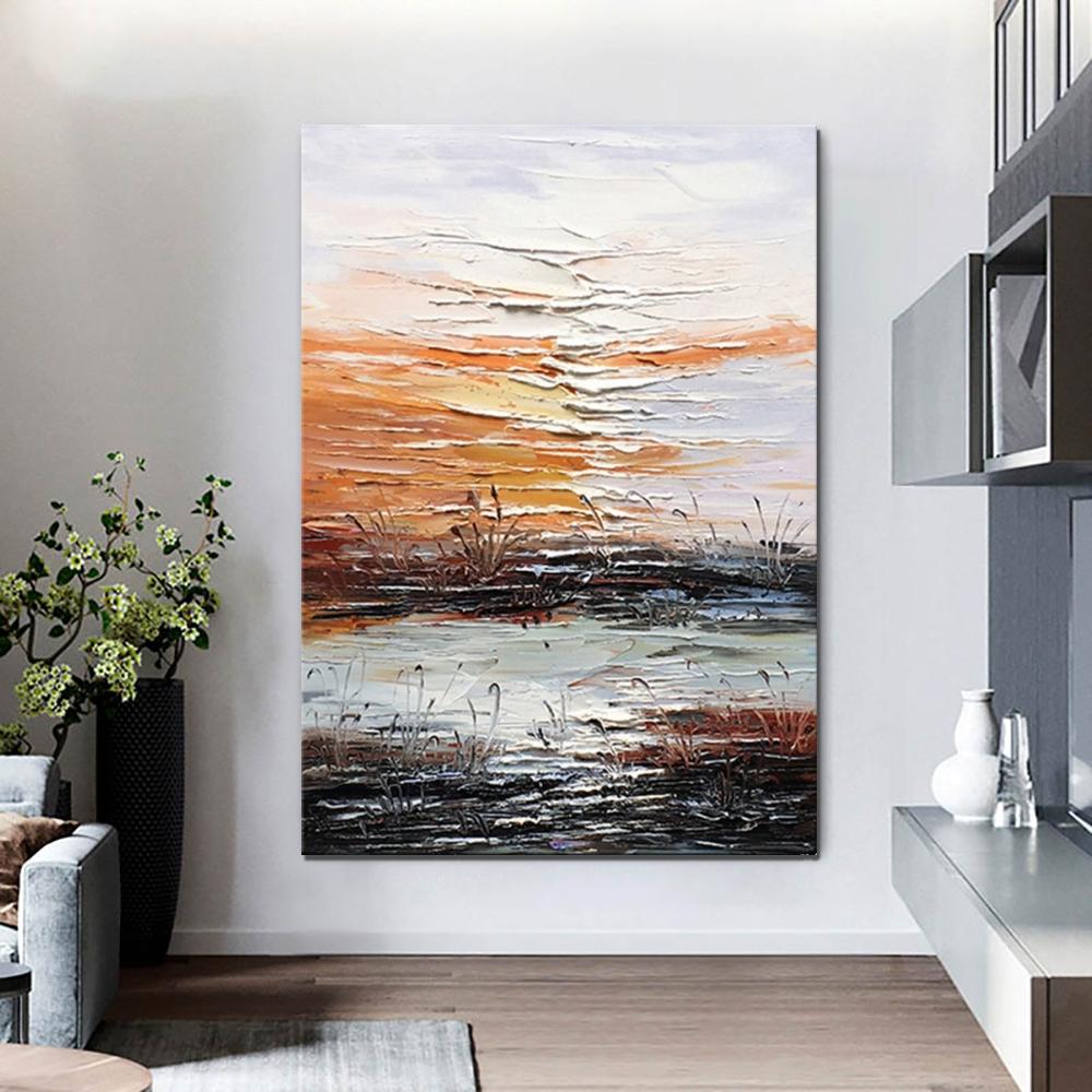 Abstract Canvas Painting, Modern Paintings for Living Room, Hand Painted Wall Art, Huge Painting for Sale