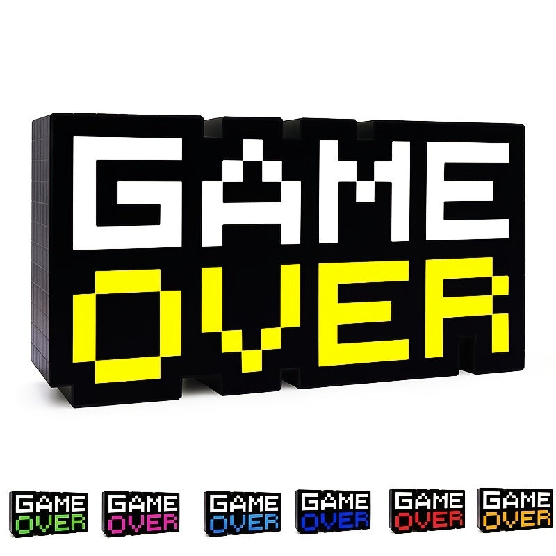 1pc GAME OVER Night Lights, Desk Lamps, Decorative Lights, Atmosphere Lights