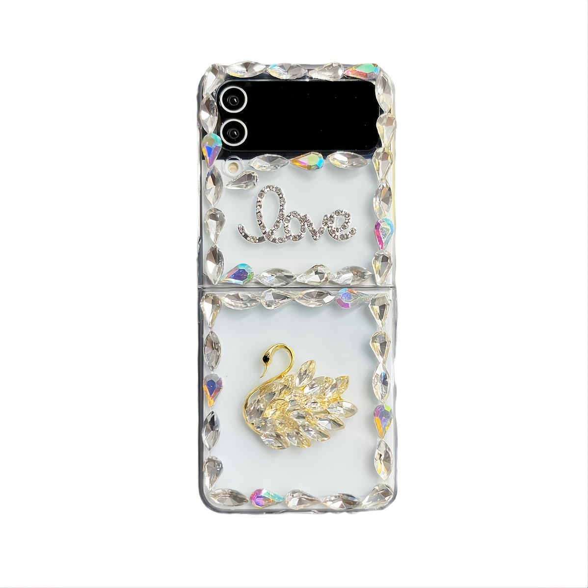 Protective Cover All Inclusive Luxury Swan Rhinestone Fall Proof Transparent Shell Mobile Phone Case Applicable