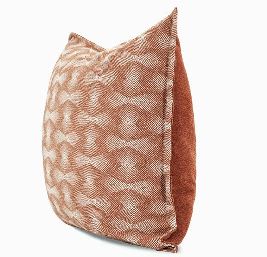 Throw Pillow for Interior Design, Modern Decorative Throw Pillows, Orange Geometric Sofa Pillows, Contemporary Square Modern Throw Pillows for Couch