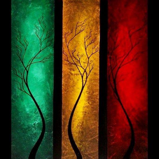 Hand Painted Canvas Painting, Tree Painting Acrylic, Abstract Painting Acrylic, Tree Paintings, Bedroom Wall Art Ideas, Hand Painted Canvas Art