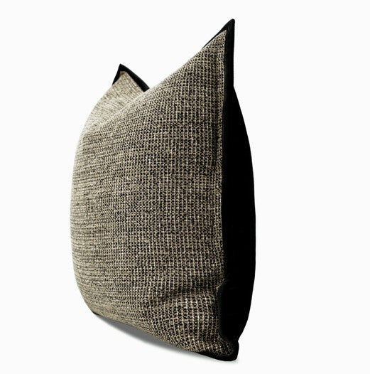 Large Grey Black Decorative Throw Pillows, Contemporary Square Modern Throw Pillows for Couch, Large Modern Sofa Pillows, Simple Throw Pillow for Interior Design