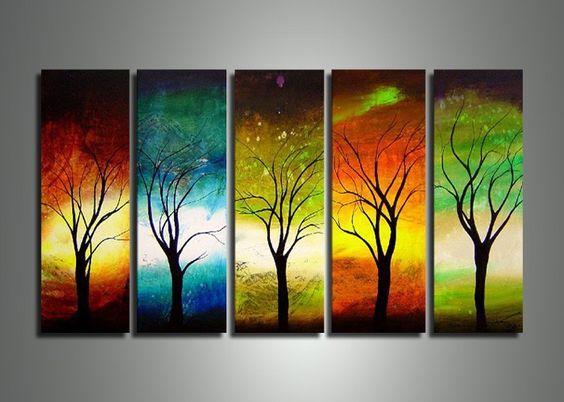 Large Acrylic Painting, Tree of Life Painting, Living Room Wall Art Paintings, Modern Contemporary Art, Tree Paintings
