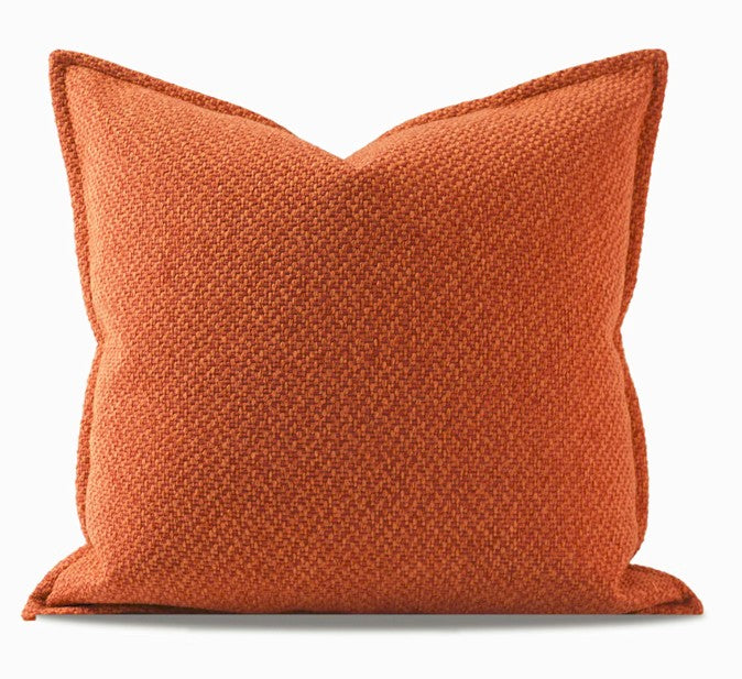 Orange Square Modern Throw Pillows for Couch, Large Contemporary Modern Sofa Pillows, Simple Decorative Throw Pillows, Large Throw Pillow for Interior Design