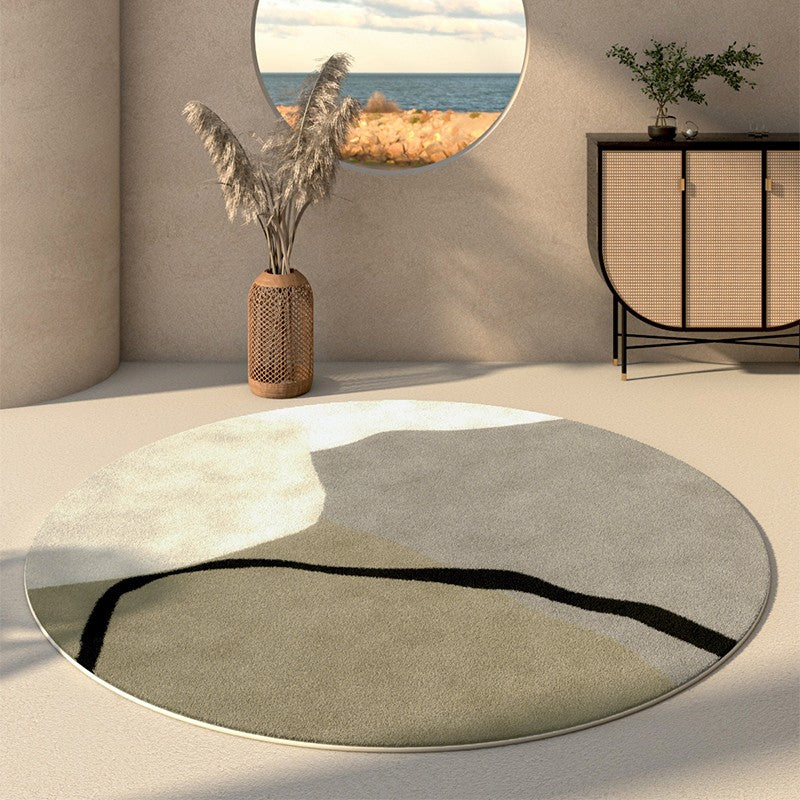 Modern Rugs for Dining Room, Contemporary Modern Rugs for Bedroom, Circular Modern Rugs for Living Room, Modern Round Rugs