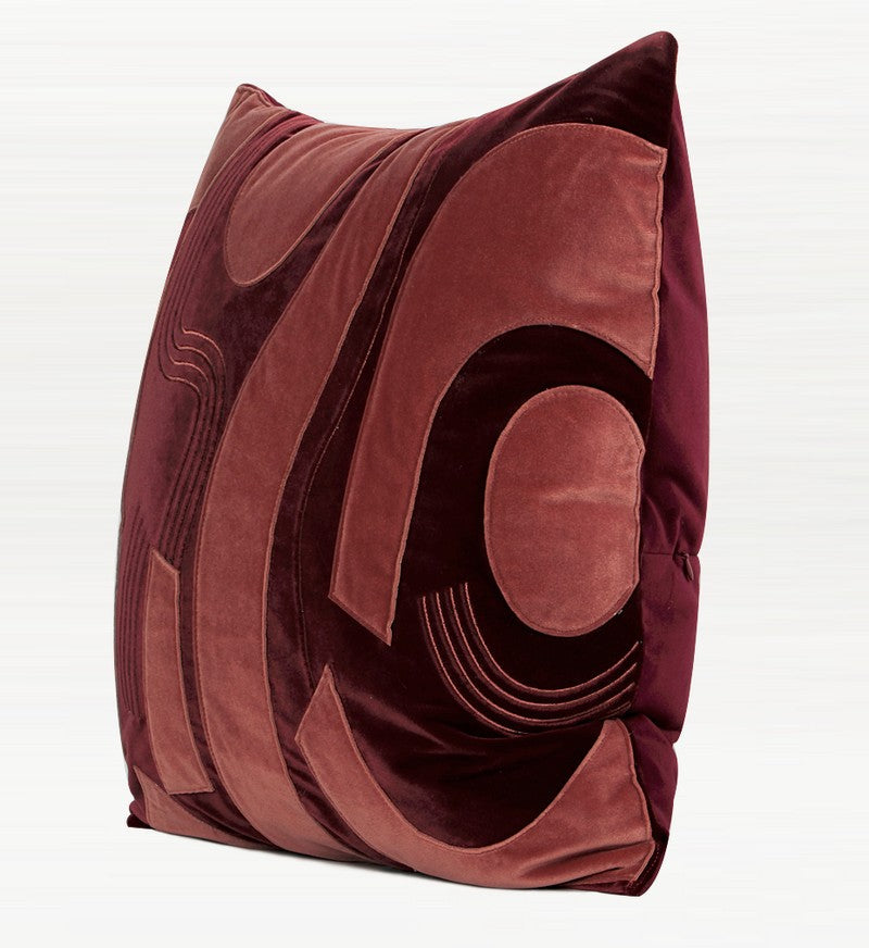 Red Modern Throw Pillows, Large Square Throw Pillows, Modern Throw Pillows for Couch, Decorative Modern Sofa Pillows for Living Room