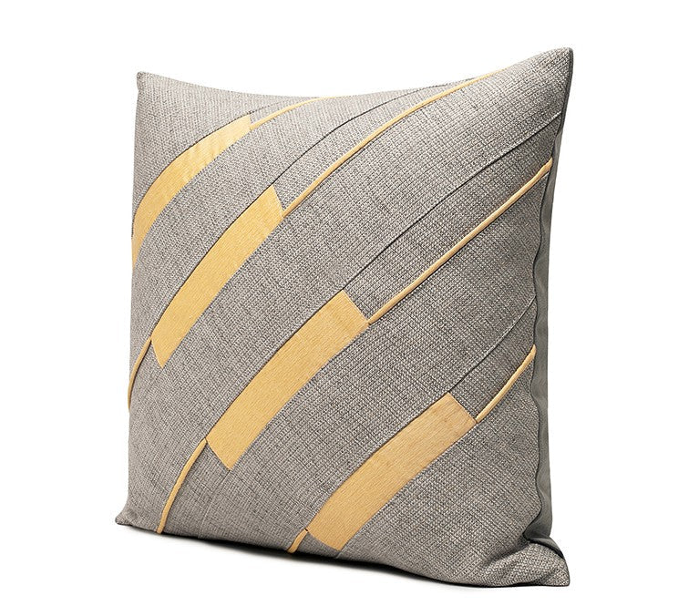 Grey Throw Pillow for Couch, Simple Modern Sofa Pillows, Grey Yellow Decorative Pillows, Modern Throw Pillows for Couch