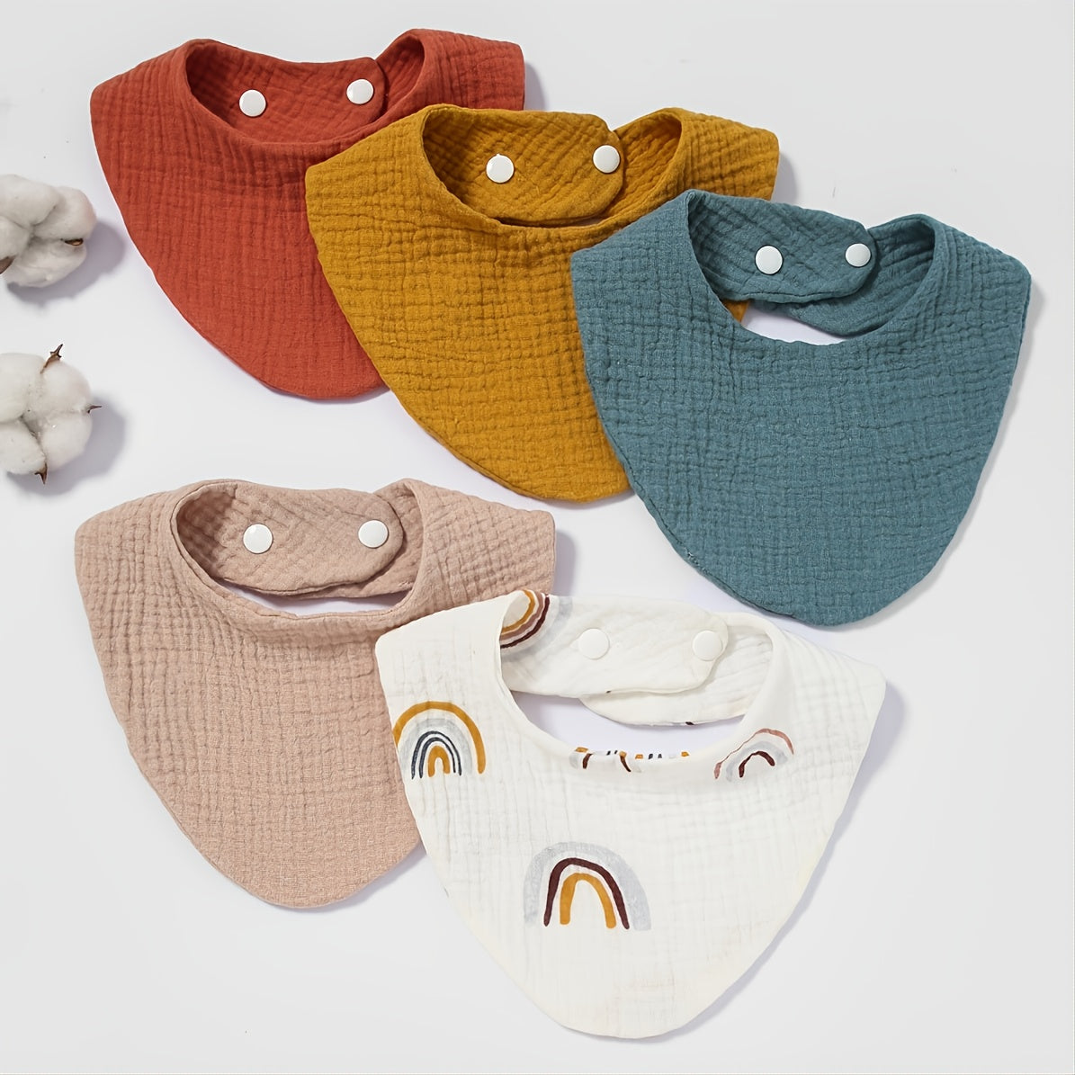 5pcs/pack Baby Cotton Bib