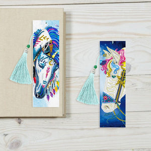 2pcs Colorful Horse-DIY Creative Diamond Bookmark ktclubs.com