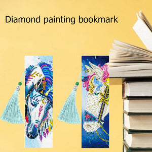 2pcs Colorful Horse-DIY Creative Diamond Bookmark ktclubs.com