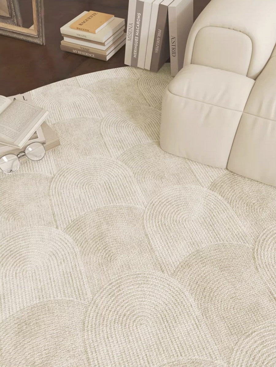 Round Area Rug for Dining Room, Coffee Table Rugs, Contemporary Area Rugs for Bedroom, Circular Modern Area Rug, Large Rugs for Living Room