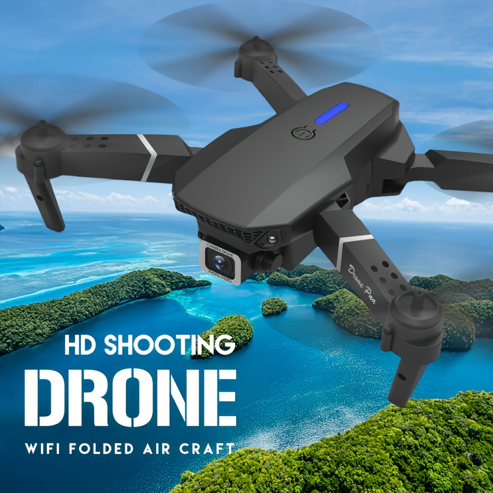 E88 RC Drone WIFI FPV Drone With HD Dual Camera Height Hold RC Foldable Quadcopter Helicopter Dron Gift Toys With 3 Battery