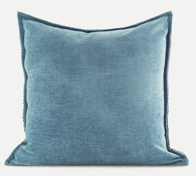 Modern Sofa Pillows, Large Abstract Blue Decorative Throw Pillows, Contemporary Square Modern Throw Pillows for Couch, Simple Throw Pillow for Interior Design