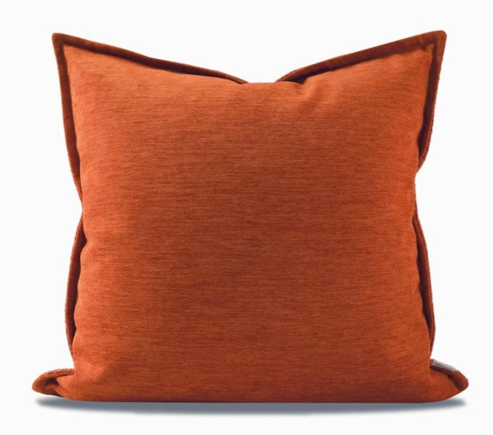 Orange Square Modern Throw Pillows for Couch, Large Contemporary Modern Sofa Pillows, Simple Decorative Throw Pillows, Large Throw Pillow for Interior Design