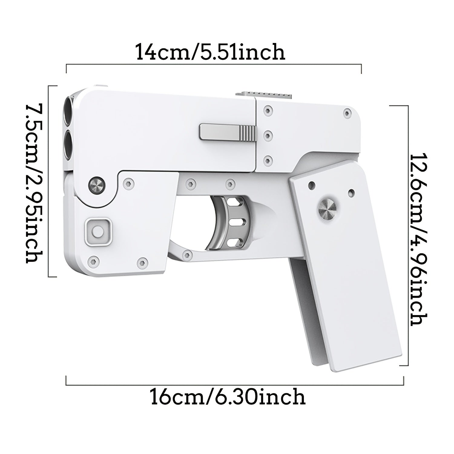 Foldable Gun Toy, Mobile Phone Shape Shell Throwing Submunition Gun Toy, Outdoor Sports Toy, Rubber Bullet Pistol With1*Loader+6*Shell Case+20*Mushroom Shell, For Children Birthday Christmas Gift