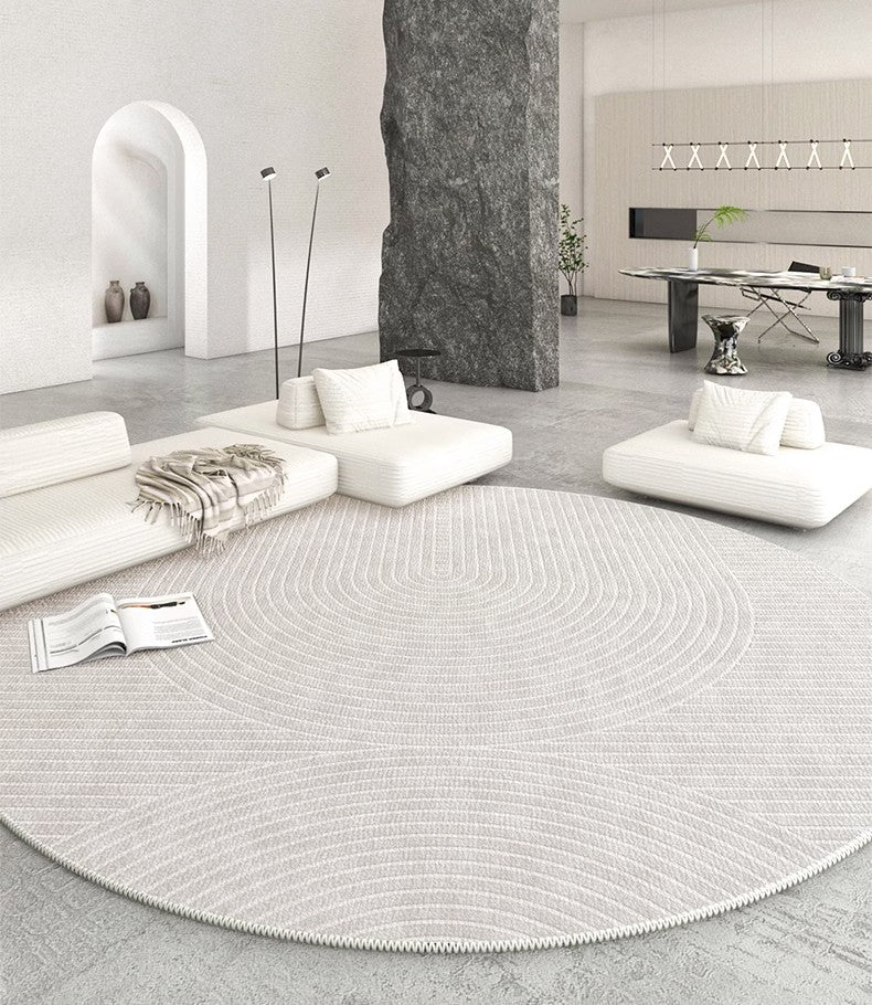 Modern Rugs under Coffee Table, Bathroom Washable Modern Rugs, Round Contemporary Modern Rugs in Bedroom, Round Modern Rugs in Living Room