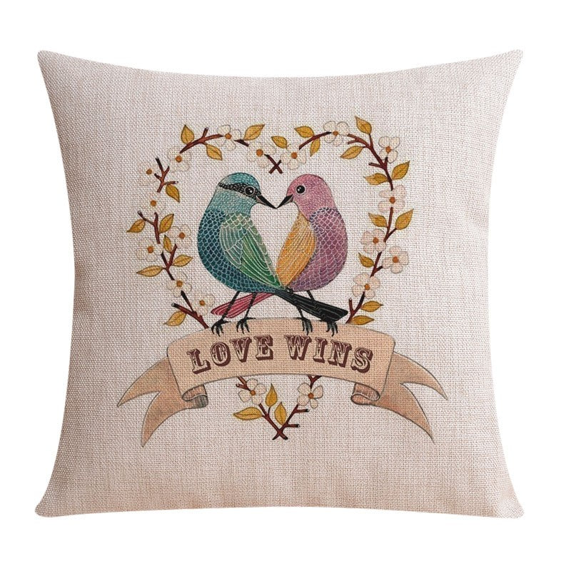 Love Birds Throw Pillows for Couch, Singing Birds Decorative Throw Pillows, Modern Sofa Decorative Pillows, Decorative Pillow Covers