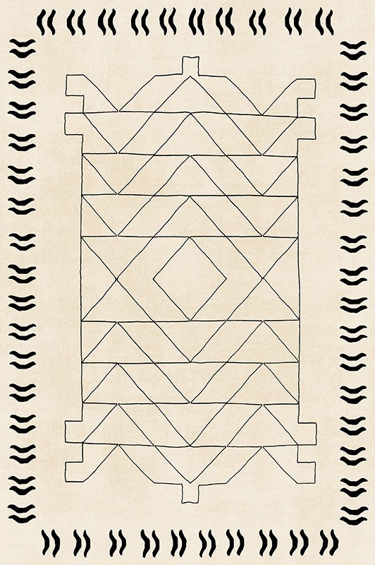 Modern Rugs for Dining Room, Mid Century Modern Rugs Next to Bed, Soft Contemporary Rugs for Bedroom, Cream Modern Carpets for Living Room