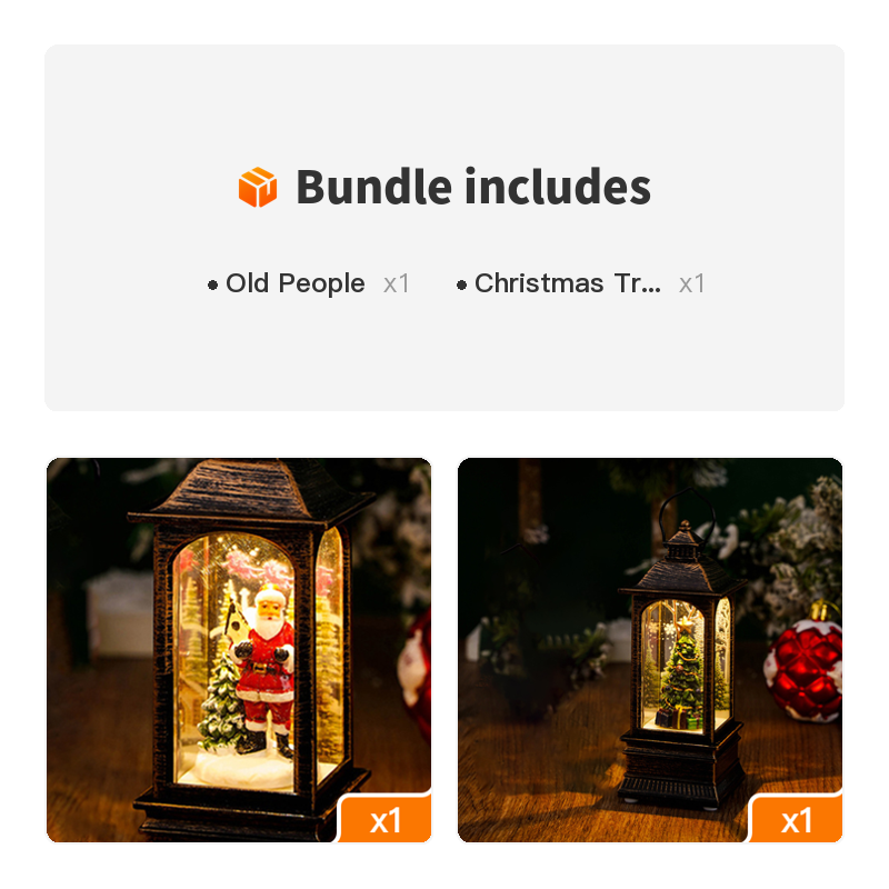 1pc Christmas Night Lamp, Christmas Lanterns, Home Decoration, Ideal Gifts, 5.5in/14cm*1.96in/5cm*1.96in/5cm