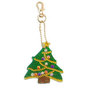 4pcs DIY Christmas Full Drill Special Shaped Diamond Keychain ktclubs.com
