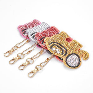 4pcs DIY Elephant Special Shaped Full Drill Diamond Keychain ktclubs.com