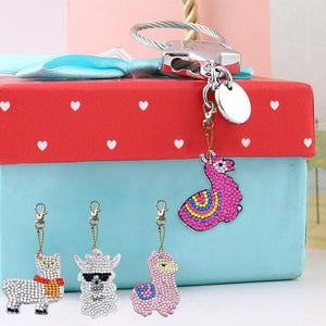 4pcs/Set DIY Animal Diamond Keychain ktclubs.com