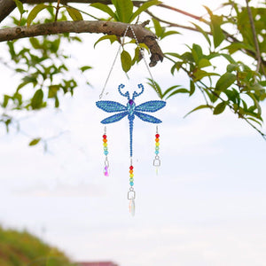 5D DIY Special Shaped Wind Chimes-Dragonfly ktclubs.com