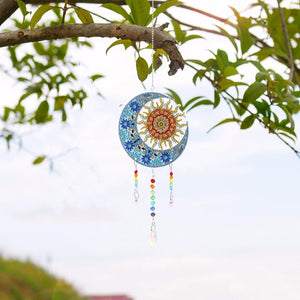 5D DIY Special Shaped Wind Chimes-Sun Moon ktclubs.com