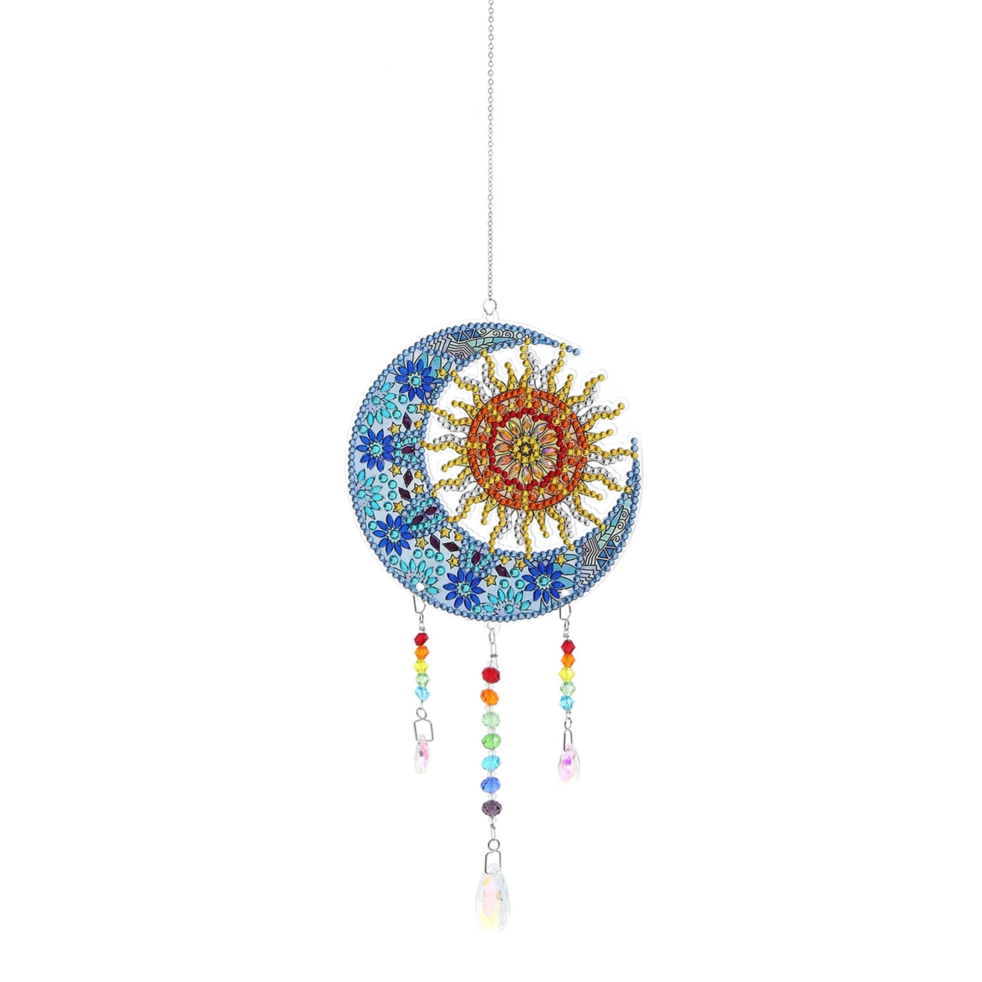 5D DIY Special Shaped Wind Chimes-Sun Moon ktclubs.com