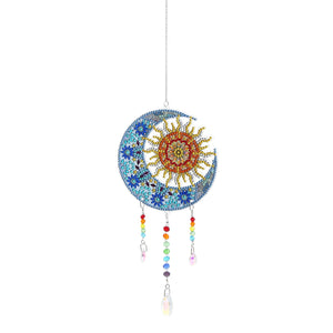 5D DIY Special Shaped Wind Chimes-Sun Moon ktclubs.com