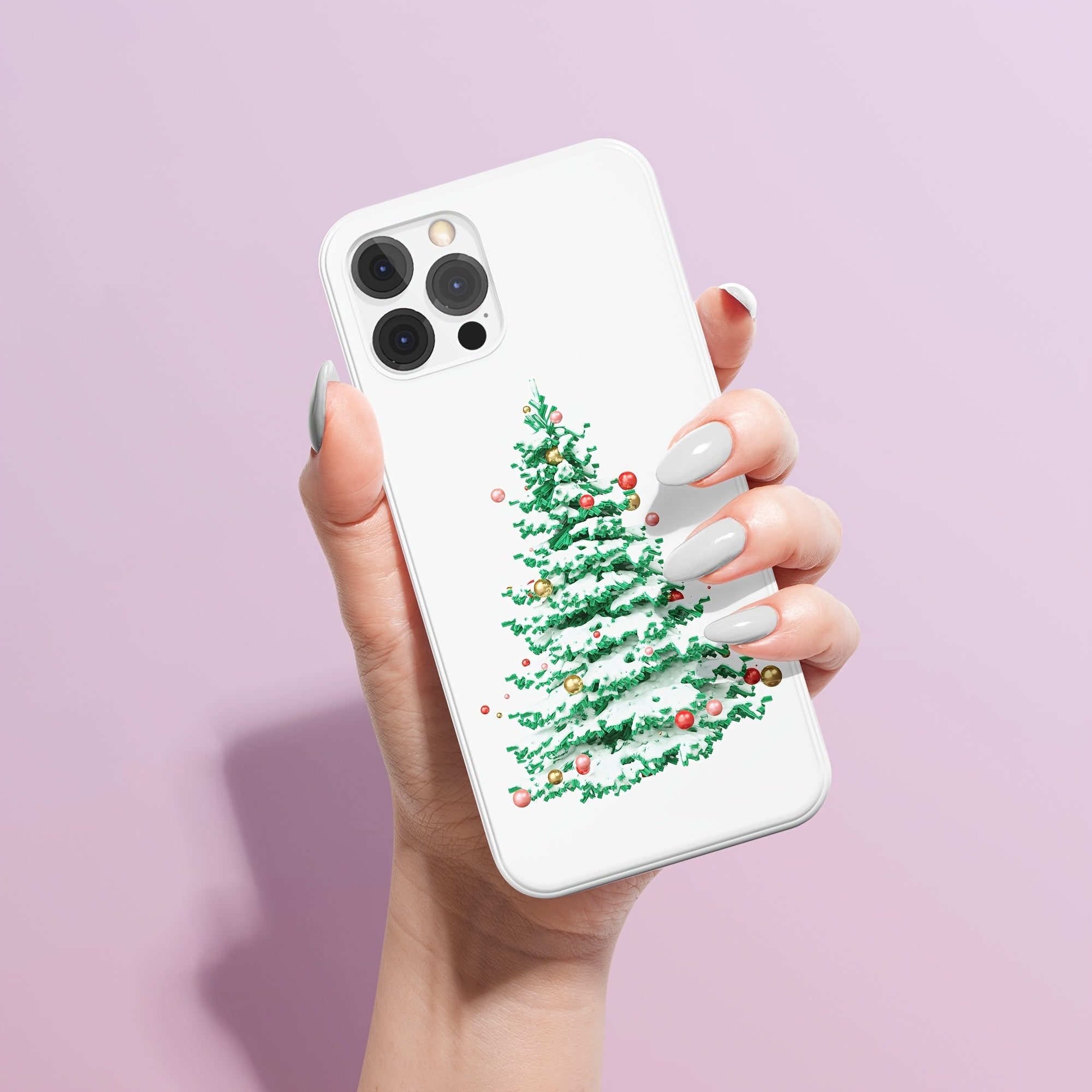 1 Pc Christmas Tree Christmas Theme Anti -fall Phone Case