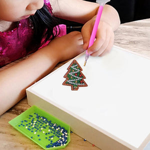 5pcs Christmas DIY Full Drill Special Shaped Diamond Keychain ktclubs.com