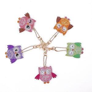 5pcs DIY Bird Full Drill Special Shaped Diamond Keychain ktclubs.com