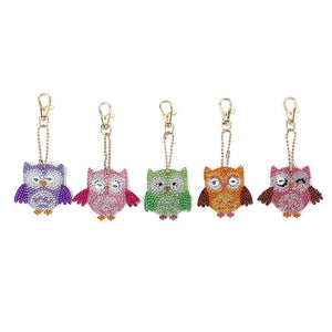 5pcs DIY Bird Full Drill Special Shaped Diamond Keychain ktclubs.com
