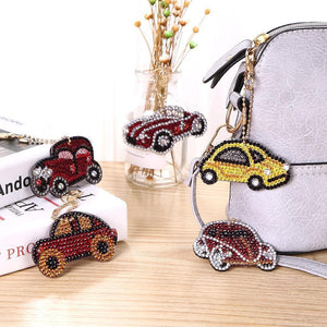 5pcs DIY Car Full Drill Special Shaped Diamond Keychain ktclubs.com