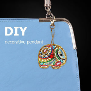 5pcs DIY Elephant Full Drill Special Shaped Diamond Keychain ktclubs.com