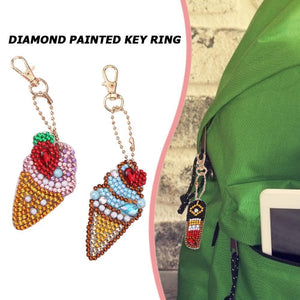 5pcs DIY Ice Cream Full Drill Special Shaped Diamond Keychain ktclubs.com