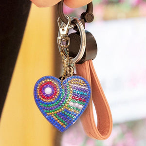 5pcs DIY Love Hanging Full Drill Diamond Keychain ktclubs.com