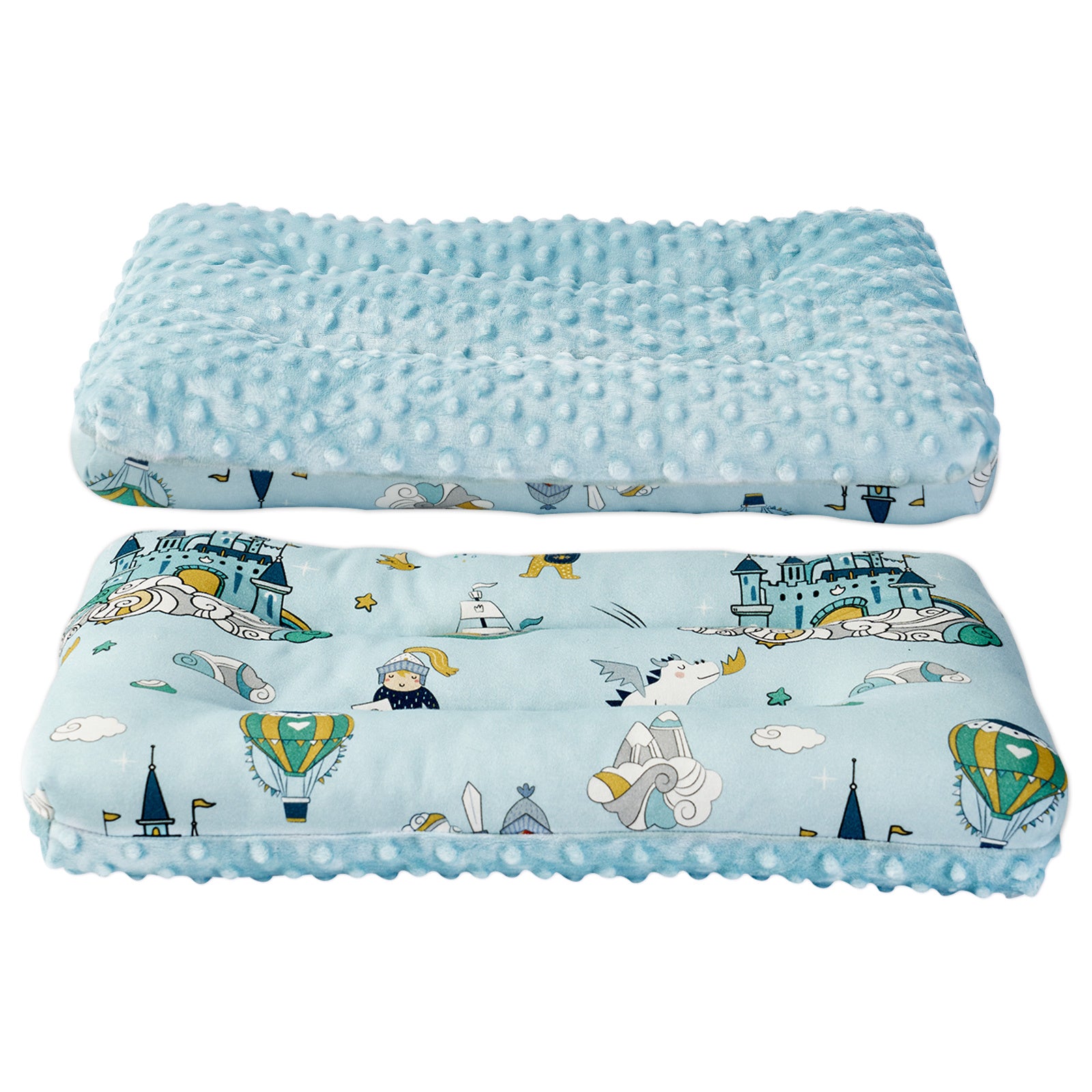 Children's Pillow Double Sided Cotton And Fabric Super Soft Baby Sleeping Pillowergonomically Designed Machine Washable