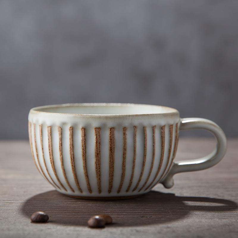 Breakfast Milk Cups, Latte Coffee Cup, Tea Cup, Coffee Cup and Saucer Set .Cappuccino Coffee Mug