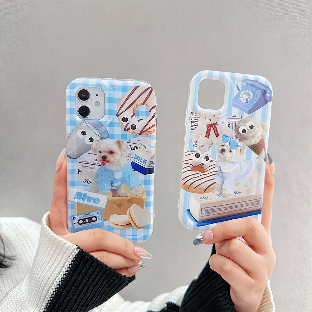 Cute Puppy Series Blue Mobile Phone Case