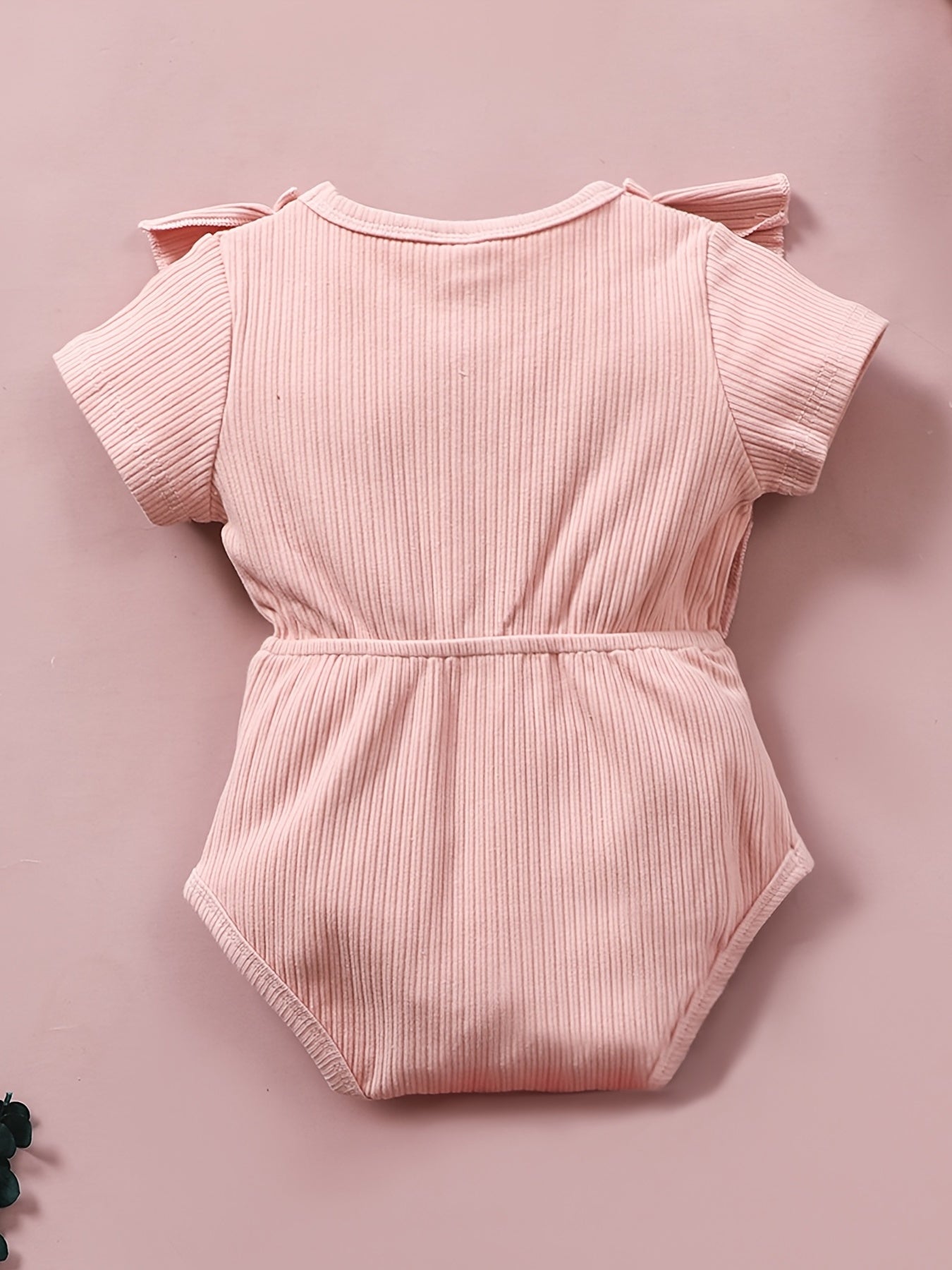 Baby Girls Ruffle Short Sleeve Bowknot Romper, Bodysuit Onesie Baby Clothes Baby Layette Sets