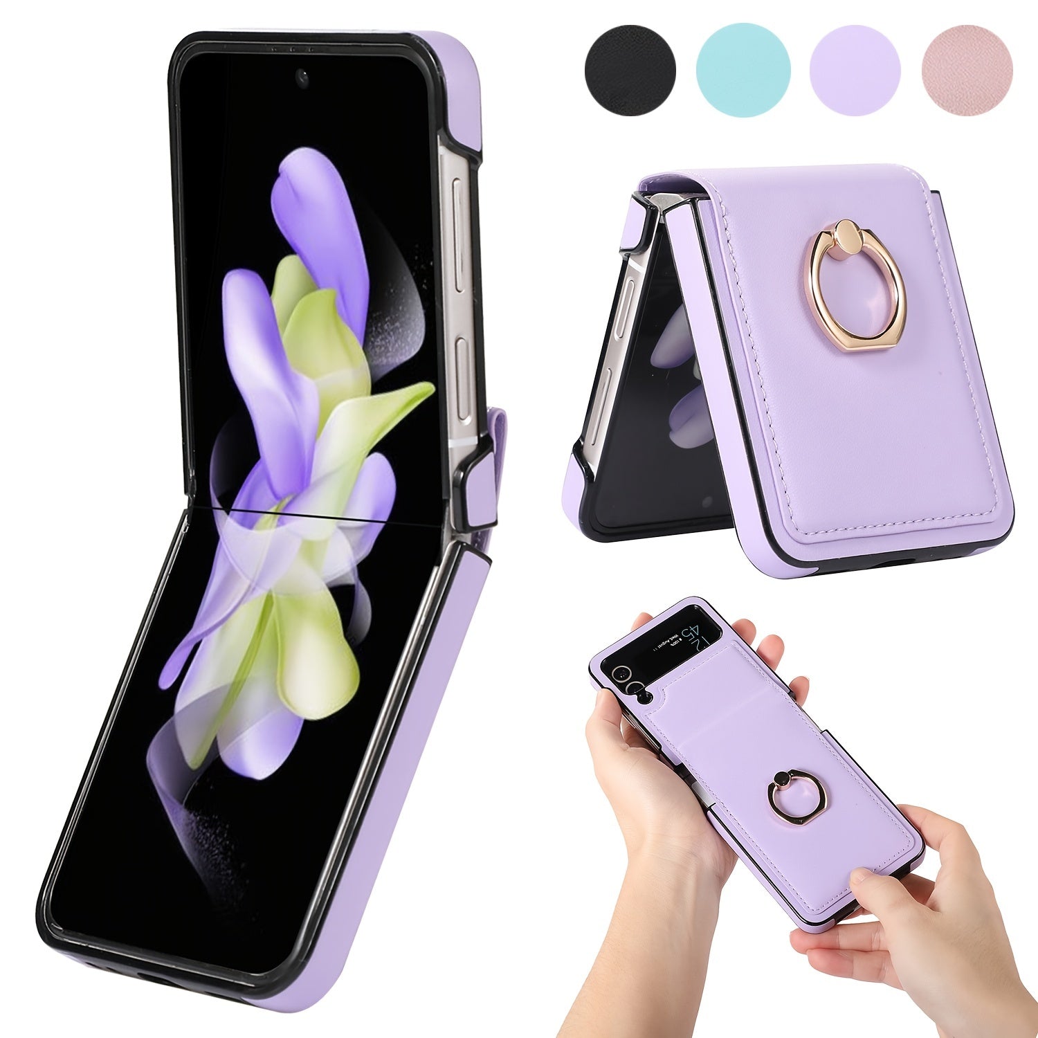 PU Leather Flip With Money Bag Clip Phone Case