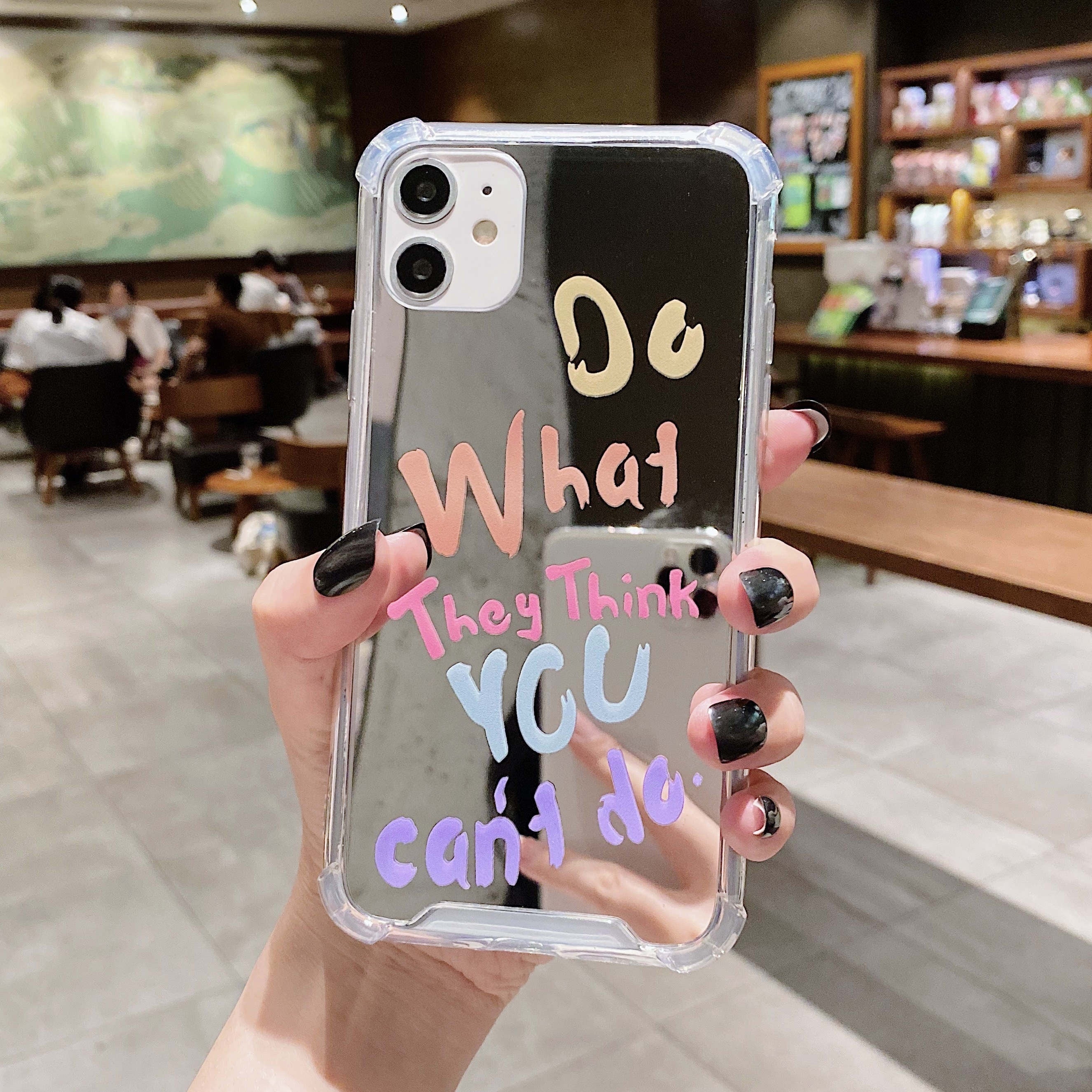 Personalized Graffiti Mirror Anti-Fall Sleeve Phone Case For IPhone14/14Plus/14Pro/14Pro Max, IPhone13/13Mini/13Pro/13Pro Max, IPhone12/12Mini/12Pro/12Pro Max, IPhone11/11Pro/11Pro Max, IPhoneX/XS/XS Max, IPhone 8/8Plus/7/7Plus