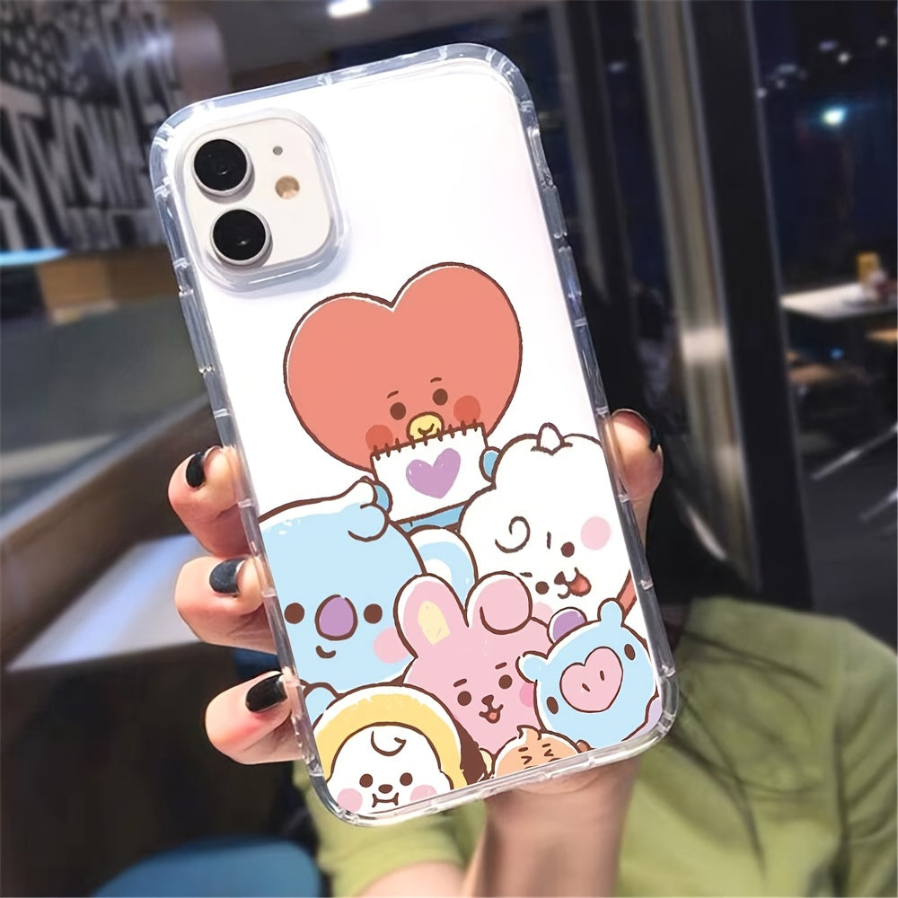 Transparent Air Pressure BT21 Printing Phone Case Is Suitable