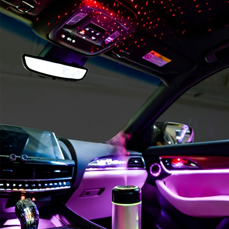 Car Humidifier Star Atmosphere Lamp, Aromatherapy Sprayer, Car Air Purifier Air Freshener, Odor Elimination Car Decoration Accessories