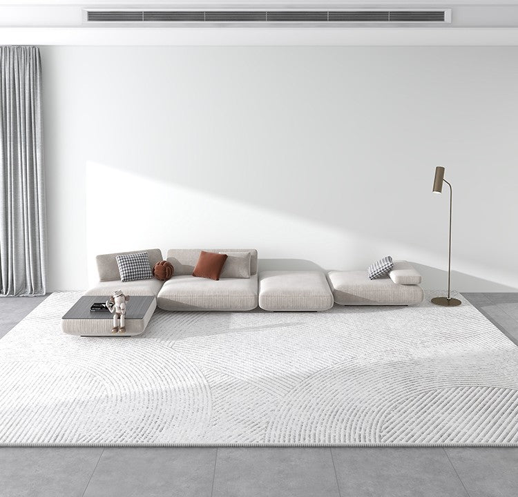 Modern Rugs for Dining Room, Large Grey Modern Rugs for Bedroom, Simple Large Modern Rugs for Living Room, Abstract Geometric Modern Rugs