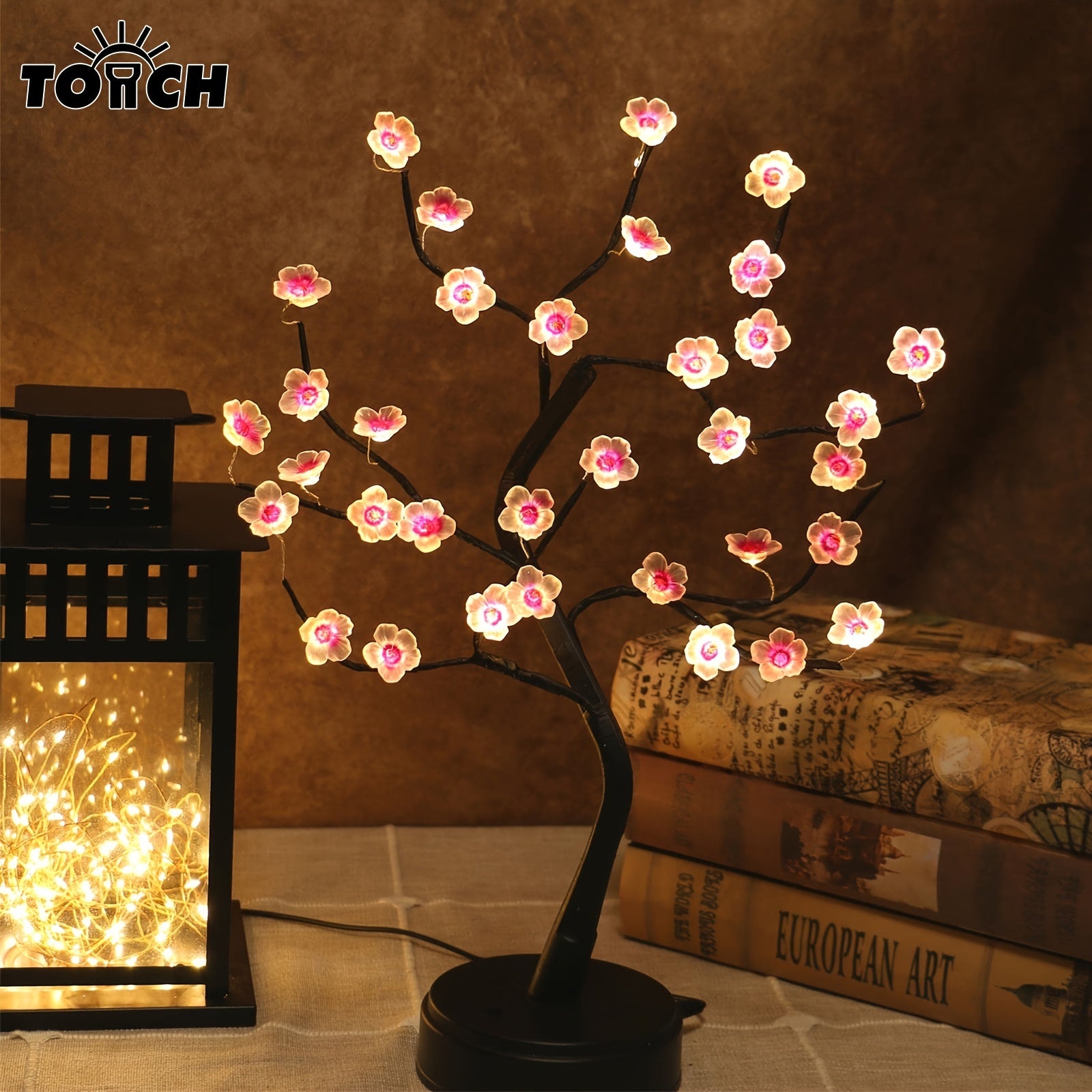 Cherry blossom bonsai tree lights - decorative lights fairy tree lights USB or AA battery powered DIY