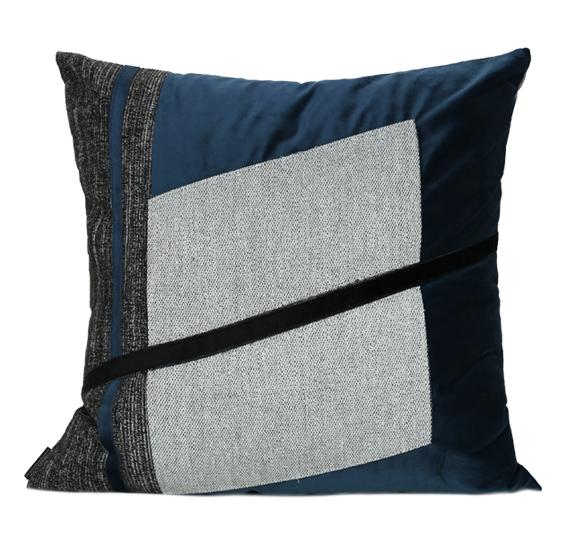 Modern Sofa Pillow, Modern Throw Pillows, Blue Decorative Pillow, Square Pillow, Throw Pillow for Living Room